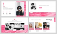 【简约商务】粉色纹理质感风格杂志PPT模板示例4