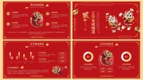 【新年系列】红色喜庆龙年大吉年终总结汇报模板示例5
