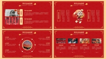 【新年系列】红色喜庆龙年大吉年终总结汇报模板示例4