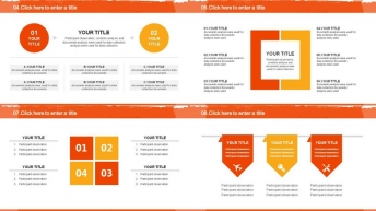 橙色半透明刷痕创意简约商务报告模板示例4