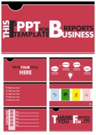 红黑简洁设计商务ppt模板示例2