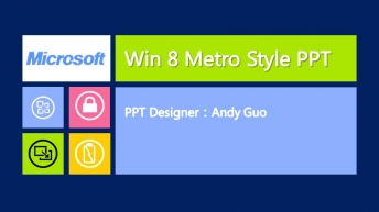 Windows 8 Metro 风格通用PPT模板