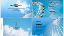 【高耸入云】蓝色极简大气高端商务报告年终汇报项目示例3