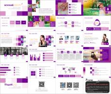 【Metro 风】高端华丽紫色时尚潮流商务全能模板示例3