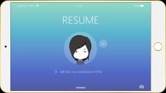 【动画版】iPad版创意微信&个人求职应聘简历示例2