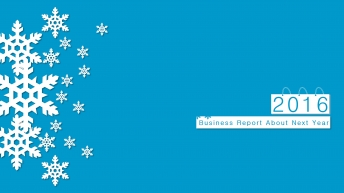 【蓝色冰雪】冬天般的精致感受，商务模板示例2