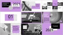 结构主义几何建筑风时尚商业报告模板