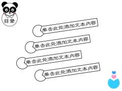 可爱熊猫男生纯手工简历模板示例2