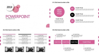 【鲜活！】设计感几何色块组合商务报告模板示例3