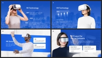 【VR】人工智能互联网蓝白科技实用模板示例3