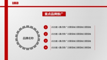 【年中总结】传统百搭庄重红灰配色年中汇报PPT模板示例7