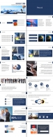 [蓝色经典]企业文化手册商务模板示例3
