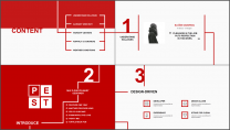【经典转场】红色跨页时间轴创意商务通用PPT模板示例3