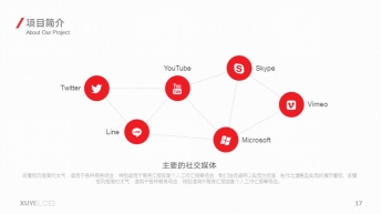 【中文】时尚大气商务PPT模板（红+蓝+占位符）示例6