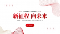 红色极简科技互联网公司企业介绍商务商业工作PPT