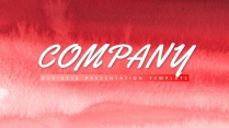 【墨彩】红色水彩水墨质感商务PPT模板示例2