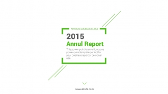 2015年绿色简约大气商务PPT模板示例2