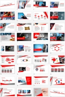 红汇色块时尚企业文化-杂志风格模板示例7