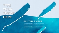 【海洋蓝】高颜值简约欧美风商务项目PPT模板示例3