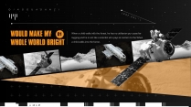 【太空】宇航员黑橙主题PPT工作模板示例7