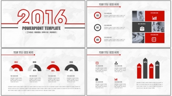 2015-2016创意黑红商务总结汇报多用模板03示例2