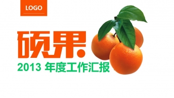 硕果-橙色华贵简美PPT模板示例2
