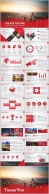 【 RED】红色商务报告模板【八套合集】（二）示例3