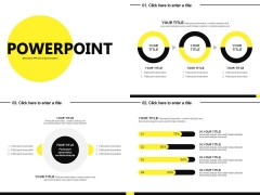 黄色圆形简约创意欧美商务报告模板示例3