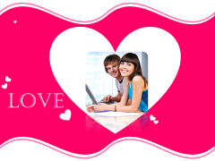 情人节将爱情进行到底玫红版Keynote模板示例2