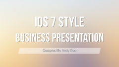 IOS Style潮流时尚渐变背景简洁大气商务模板
