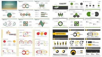 国际范高端创意图形组合商务报告模板-四套合集示例4