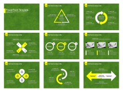 图形幻彩创意简约商务报告模板-四套合集示例6