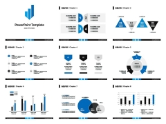 图形幻彩创意简约商务报告模板-四套合集示例7