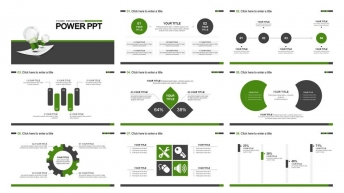 国际范高端创意图形组合商务报告模板-四套合集示例7