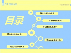 蓝黄简约商务模板示例3