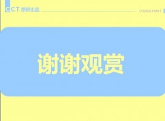 蓝黄简约商务模板示例7