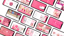 超甜粉色简洁时尚通用模板示例7