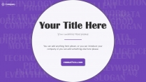 超优雅的紫色清新简约商务汇报模板示例2