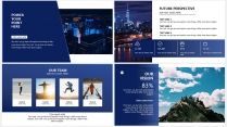 【商务蓝条】高端大气极简蓝色报告年终汇报项目提案示例5