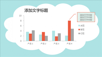 【动态】清新可爱的蓝天白云PPT模板示例6