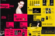 【杂志风】红黄双色时尚商务画报模板示例2