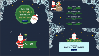 【动态】圣诞&新年卡通风PPT模板示例3