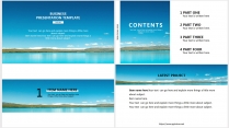 【湖海之士】蓝色高端大气商务报告自然风年终汇报项目示例3