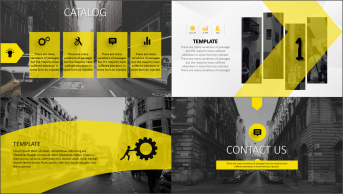 黄黑现代——图文混排商务设计模板示例7