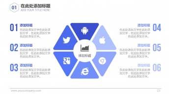 【清新】2015年蓝色清新商务PPT模板示例6