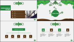 【动画PPT】“冬季一抹绿”超好看创意模板示例5