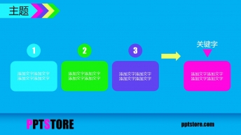 【五色第三期  蓝色背景】商务计划ppt示例8